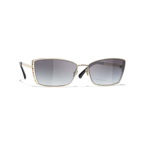 gold rectangle chanel sunglasses|chanel rectangular sunglasses.